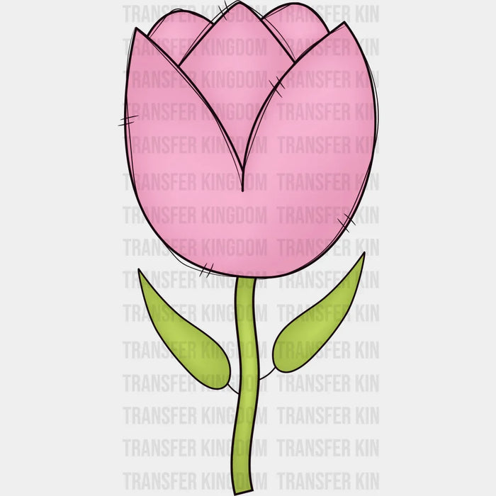 Pink Rose Easter Design - DTF heat transfer