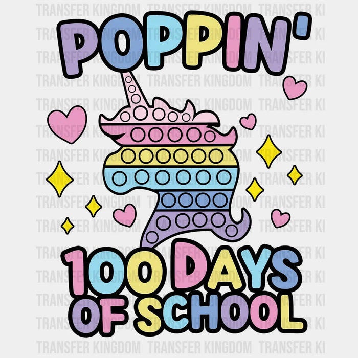 Poppin 100 days School Design - DTF heat transfer