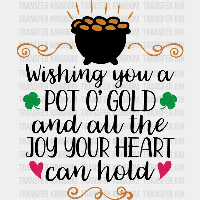 Pot'O Gold St. Patrick's Day Design - DTF heat transfer