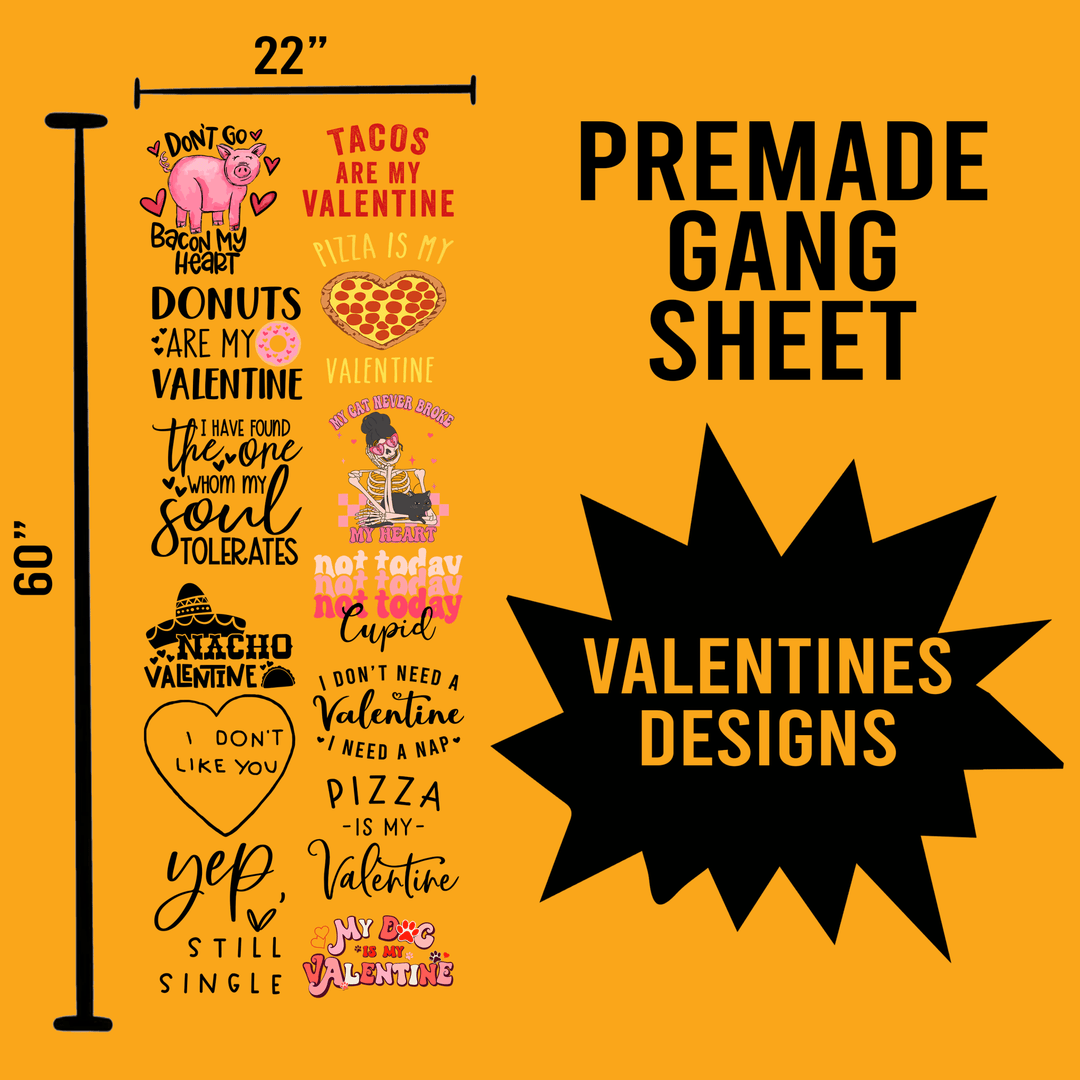 Valentine's Premade Gang sheet-22X60 - Transfer Kingdom