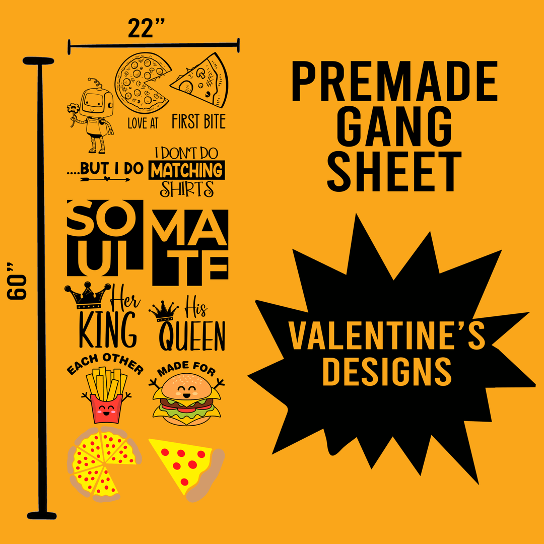 Valentine's Premade Gang sheet-22X60 - Transfer Kingdom