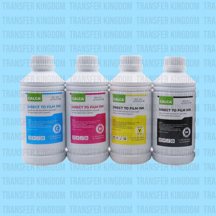 Premium DTF INK CMYK / CALCA brand Water-Based DTF Ink for Epson Printheads - 32 oz, Bottle of 1L
