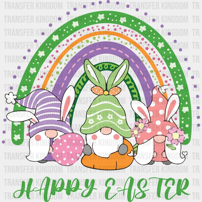 Rainbow Gnomies Easter Design - DTF heat transfer