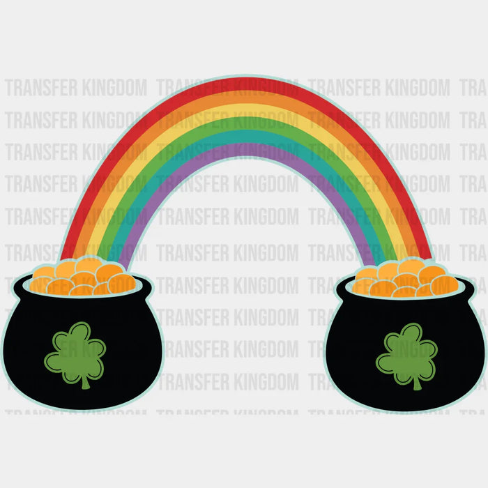 Rainbow An Pot Of Golds St. Patrick's Day Design - DTF heat transfer