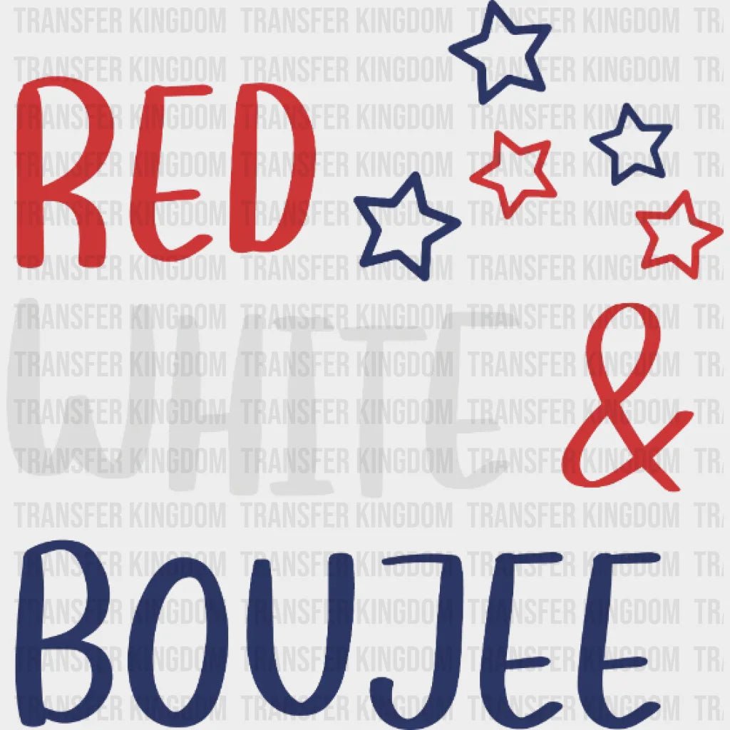 Red White And Boujee Dtf Transfer