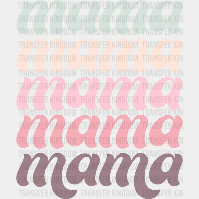 Retro Stacked Mama - Mothers Day  - Funny Mom - Design - DTF heat transfer