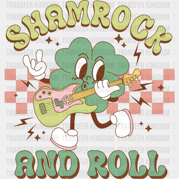 Clover Guitar Shamrock And Roll St. Patrick's Day Design - DTF heat transfer