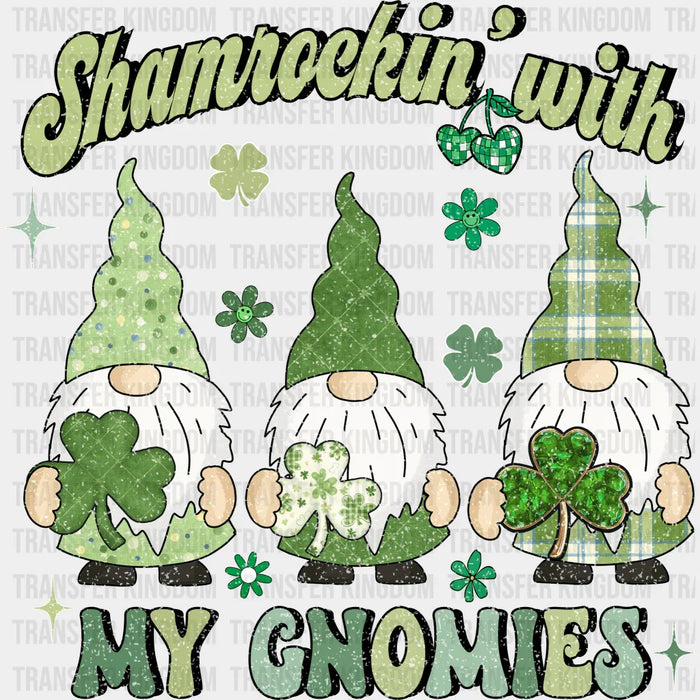 Shamrockin' With My Gnomies St. Patrick's Day Design - DTF heat transfer
