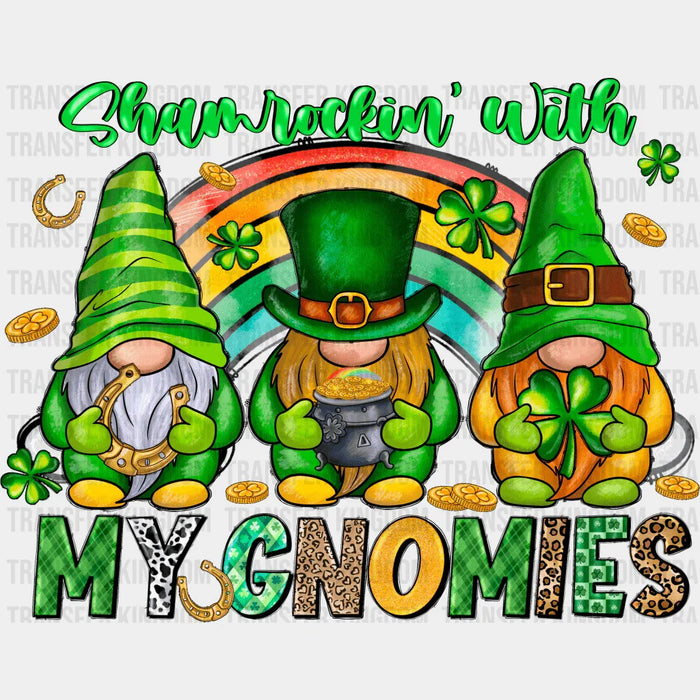 Shamrockin' With My Gnomies St. Patrick's Day Design - DTF heat transfer