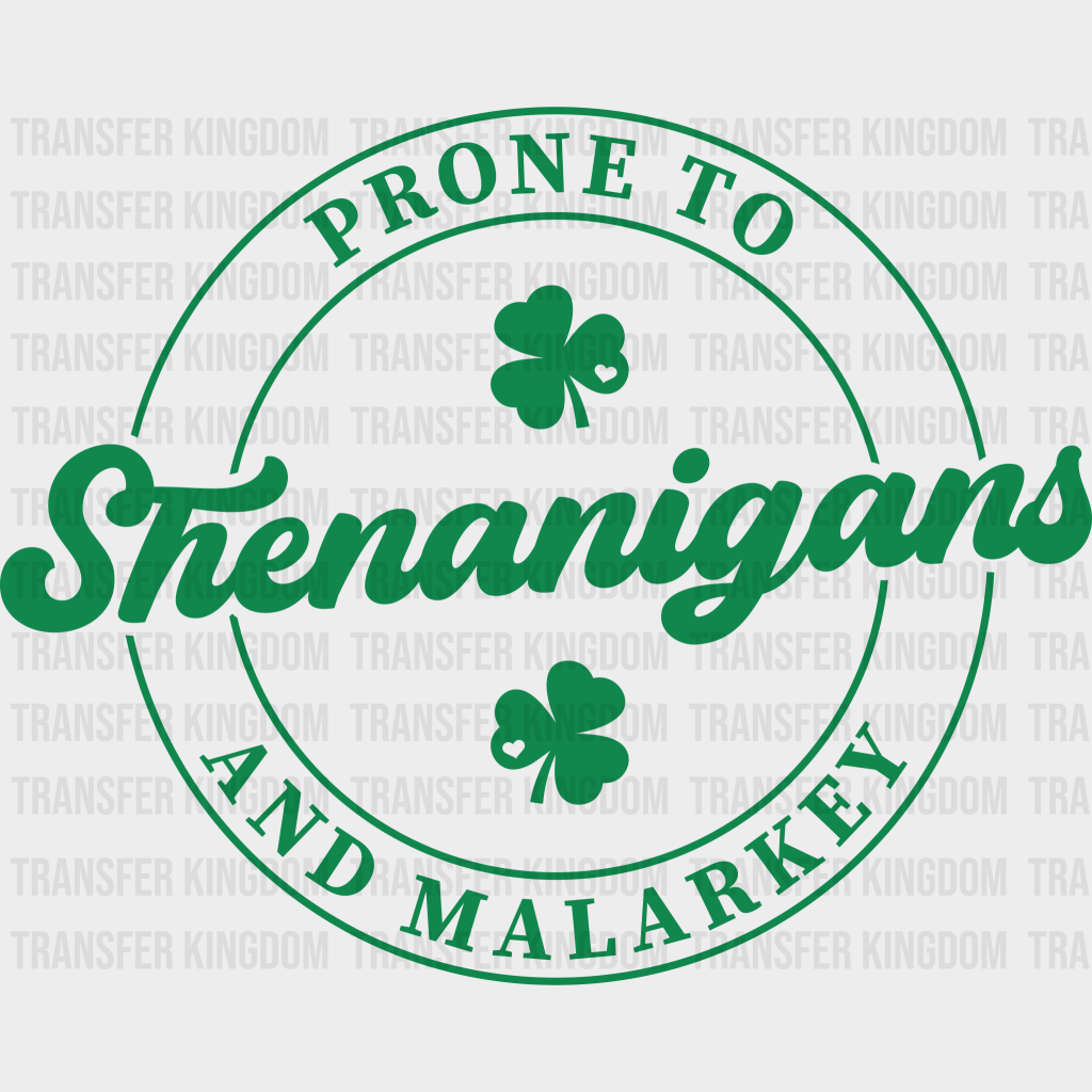 Shenanigans St. Patrick's Day Design - DTF heat transfer - Transfer Kingdom