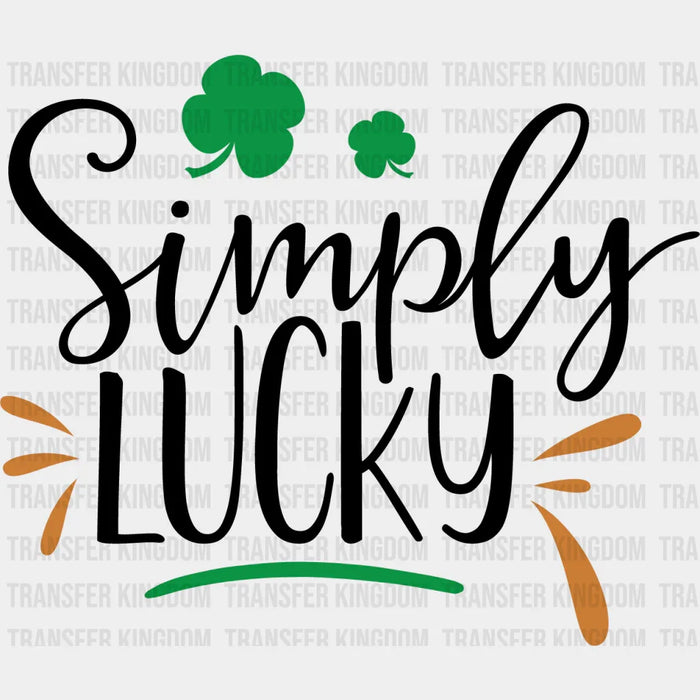 Simply Lucky St. Patrick's Day Clovers Design - DTF heat transfer