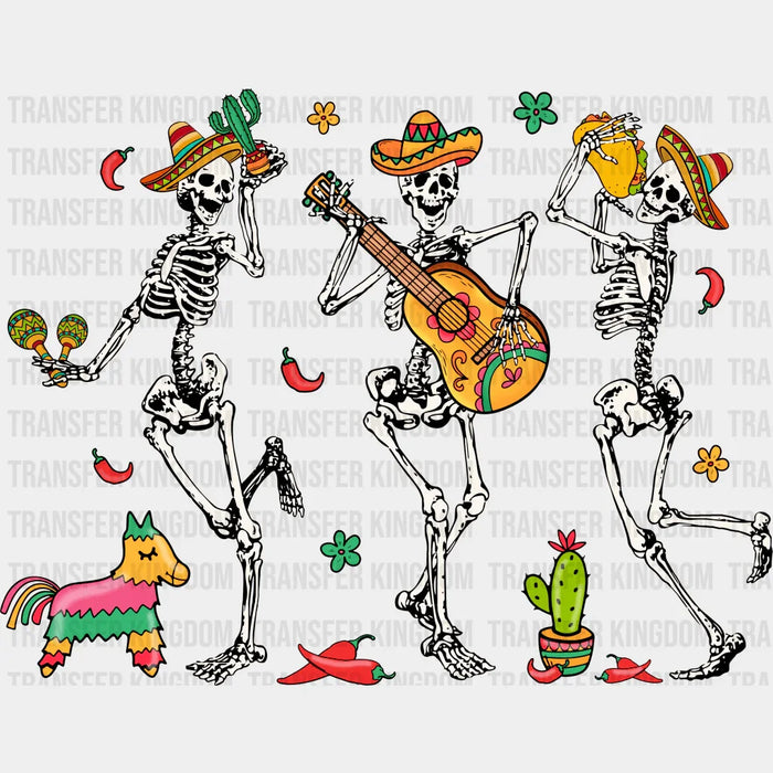 Skeletons - Cinco De Mayo DTF heat transfer