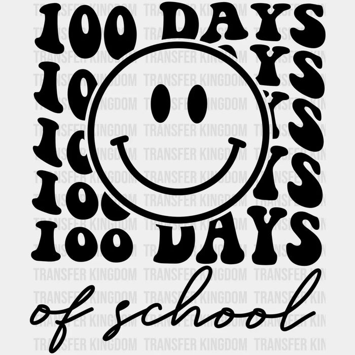 Smiley Face 100 Days Of School Design - DTF heat transfer