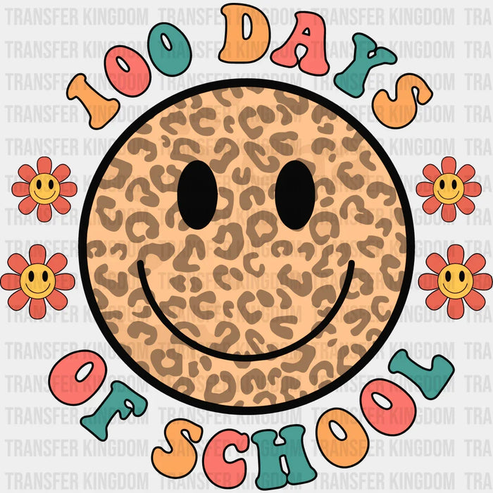Smiley Face 100 Days 100 Days School Design - DTF heat transfer