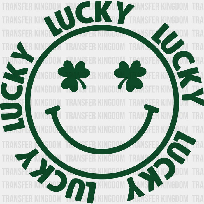 Smiley Lucky St. Patrick's Day Green Design - DTF heat transfer