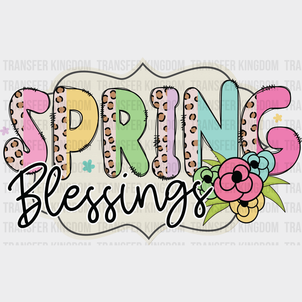 Spring Blessings Easter Design - DTF heat transfer - Transfer Kingdom