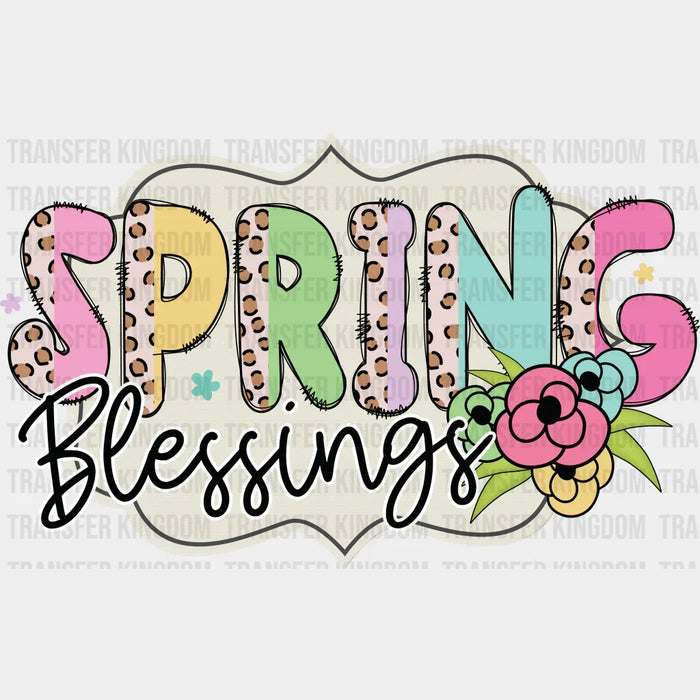 Spring Blessings Easter Design - DTF heat transfer