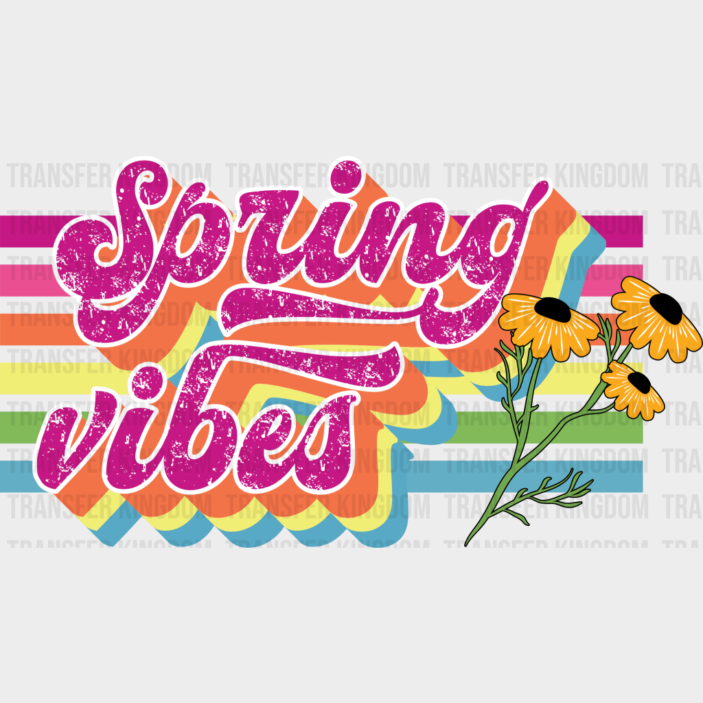 Spring Vibes Easter Design - DTF heat transfer - Transfer Kingdom