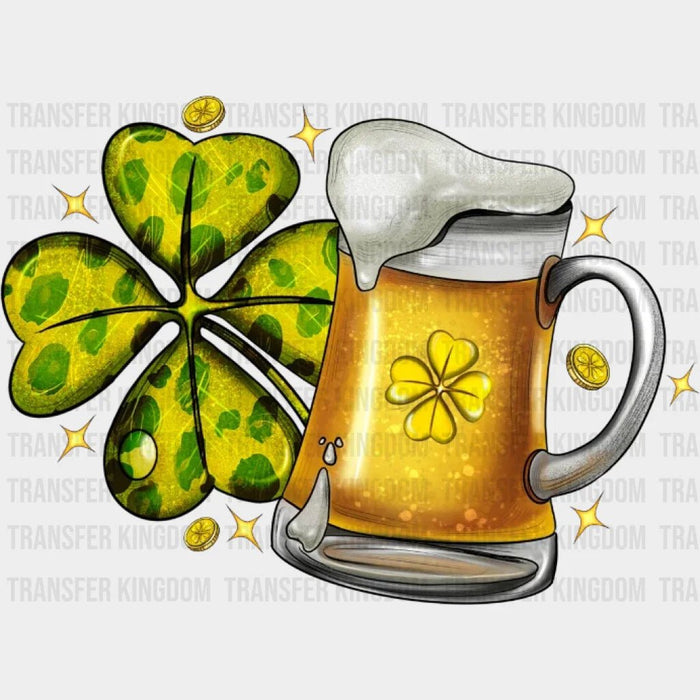 St. Patrick's Day Beer Shamrock Design - DTF heat transfer