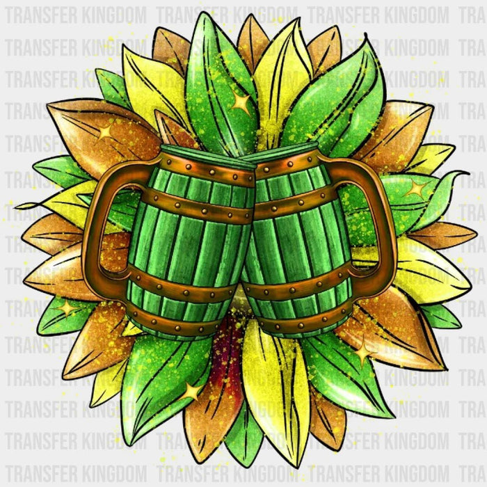 St. Patrick's Day Beers Flower Design - DTF heat transfer
