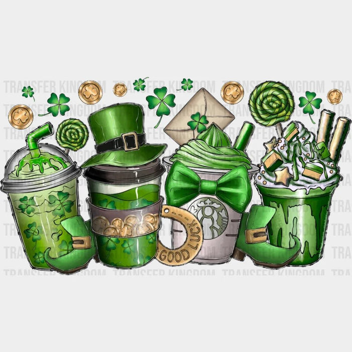 St. Patrick's Day Coffee Cups Design - DTF heat transfer