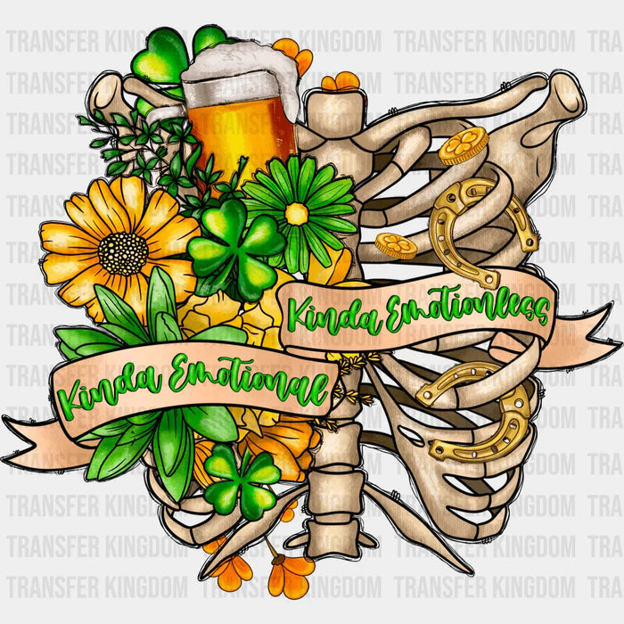 Flowers Skeleton Beer St. Patrick's Day Design - DTF heat transfer