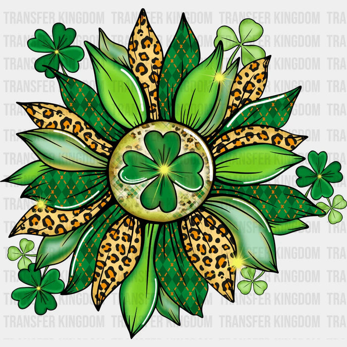 St. Patrick's Day Sunflower Design - St. Patrick's Day DTF heat transfer