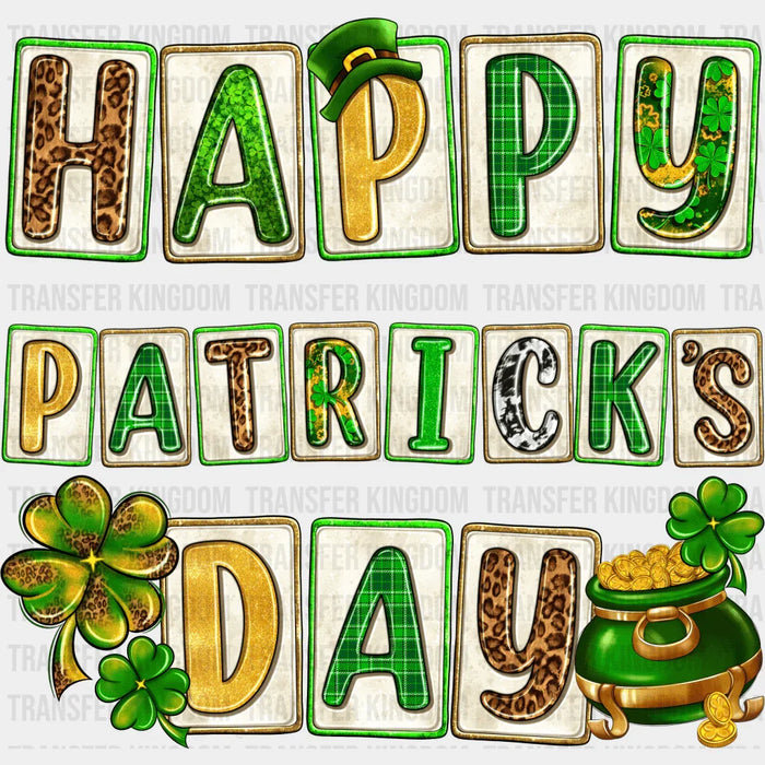 Shamrock Happy St. Patrick's   Day Design - DTF heat transfer