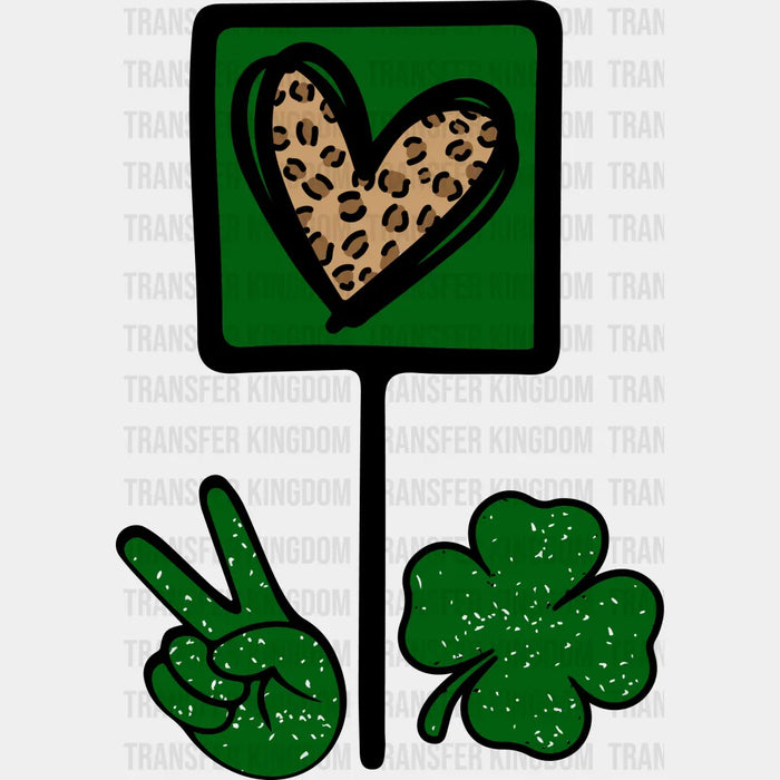 Heart Traffic Sign St. Patrick's Day Design - DTF heat transfer
