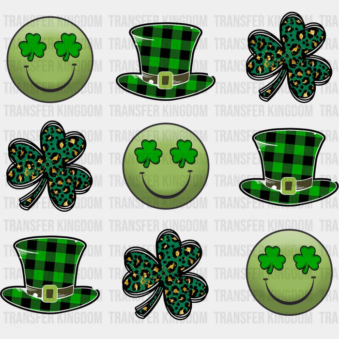 Smile Face Hat St. Patrick's Day Design - DTF heat transfer