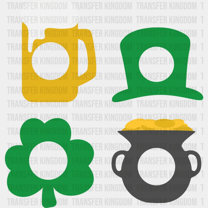 St. Patrick's Day Clover Gold Beer Hat Design - DTF heat transfer