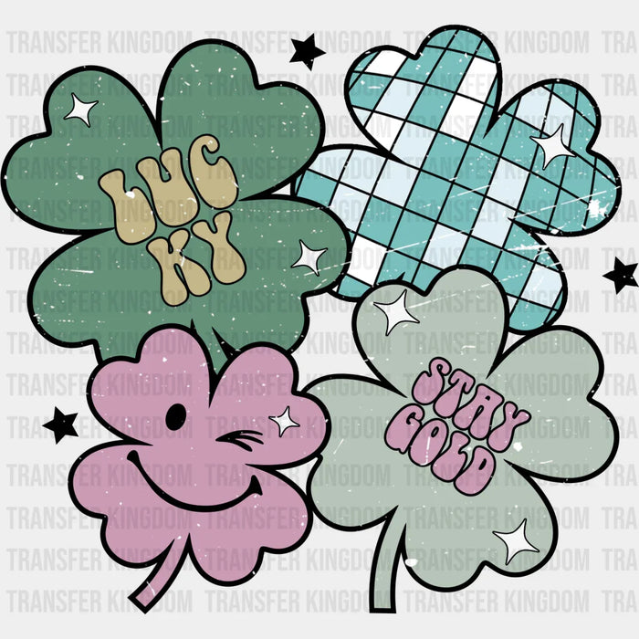 Lucky Shamrock Vibes St. Patrick's Day Design - St. Patrick's Day DTF heat transfer