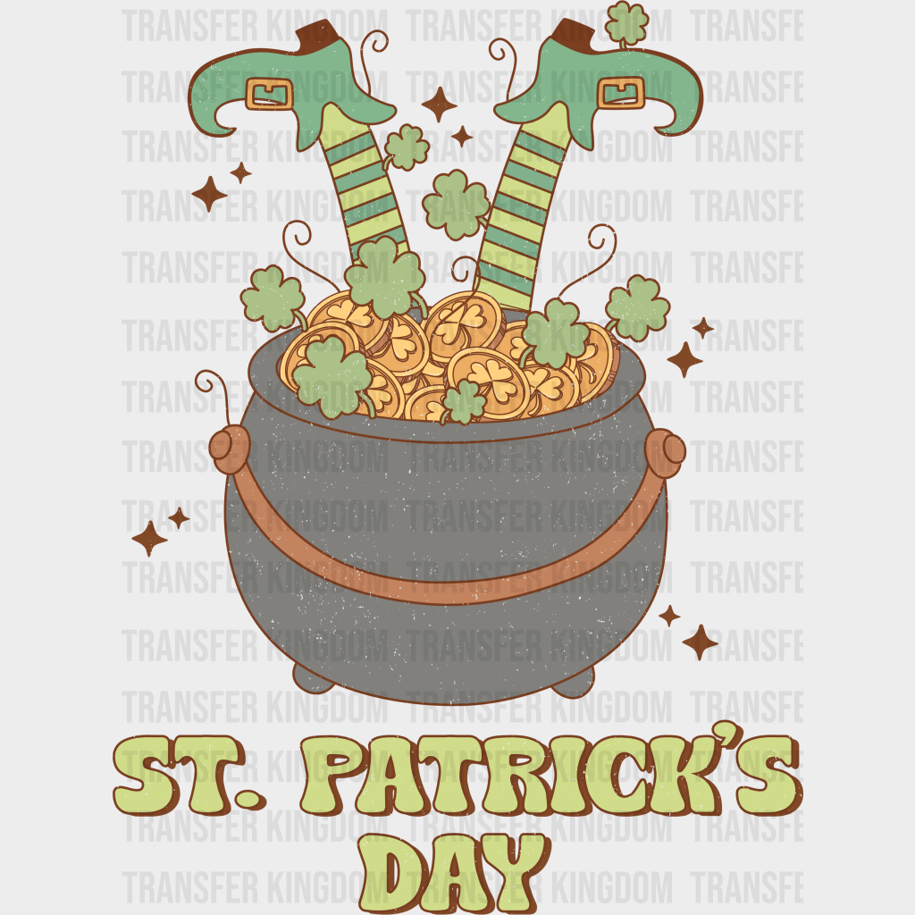 Pot Of Gold St. Patrick's Day Design - DTF heat transfer