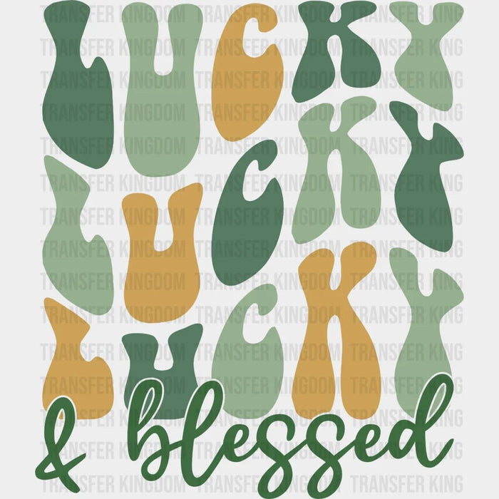 St. Patrick's Day Retro Lucky Blessed Design - DTF heat transfer