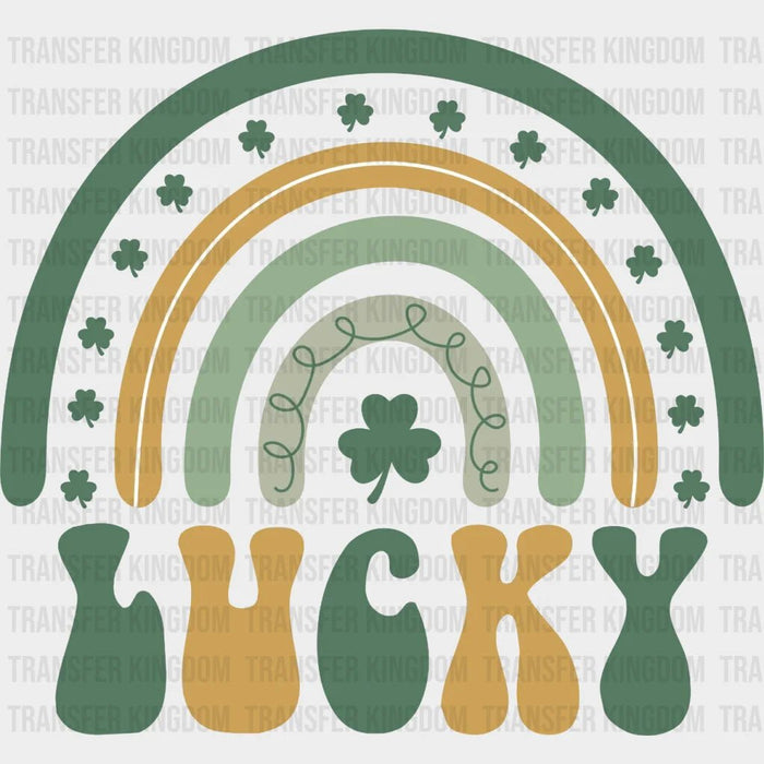 St. Patrick's Day Retro Lucky Rainbow Design - DTF heat transfer