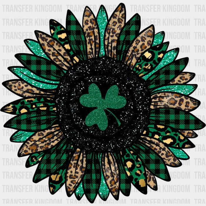 St. Patrick's Day Sunflower with Shamrock Design - DTF heat transfer