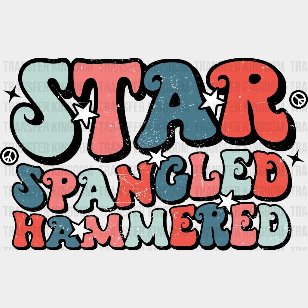 Star Spangled Hammered Dtf Transfer