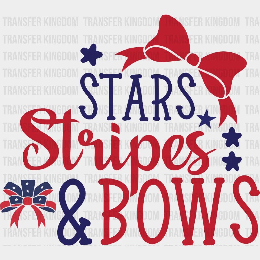 Stars Stripes And Bows Dtf Transfer