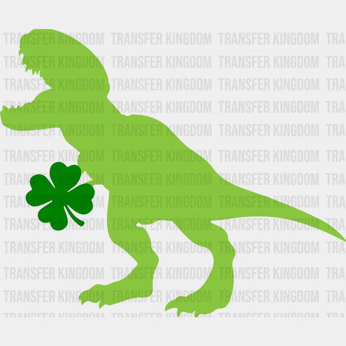 T-rex St. Patrick's Day Green Dinosaur Design - DTF heat transfer