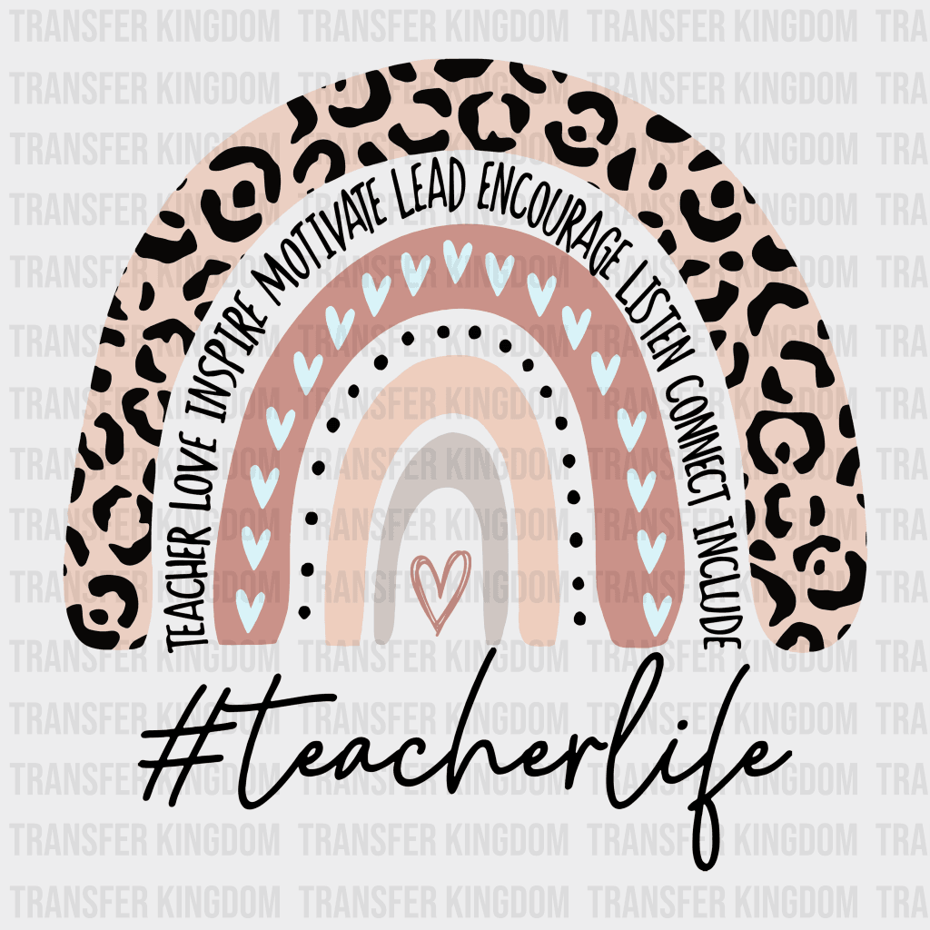 Teacher Love Inspire #teacherlife Design - Dtf Heat Transfer