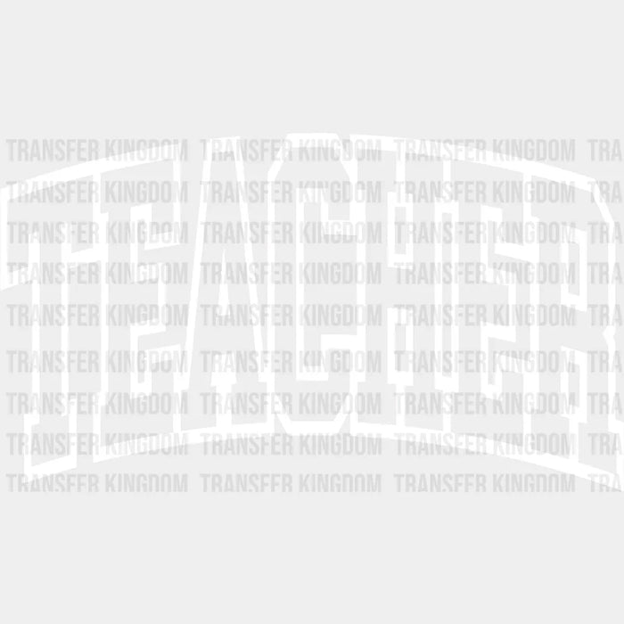 Teacher White 100 Days School Design - DTF heat transfer