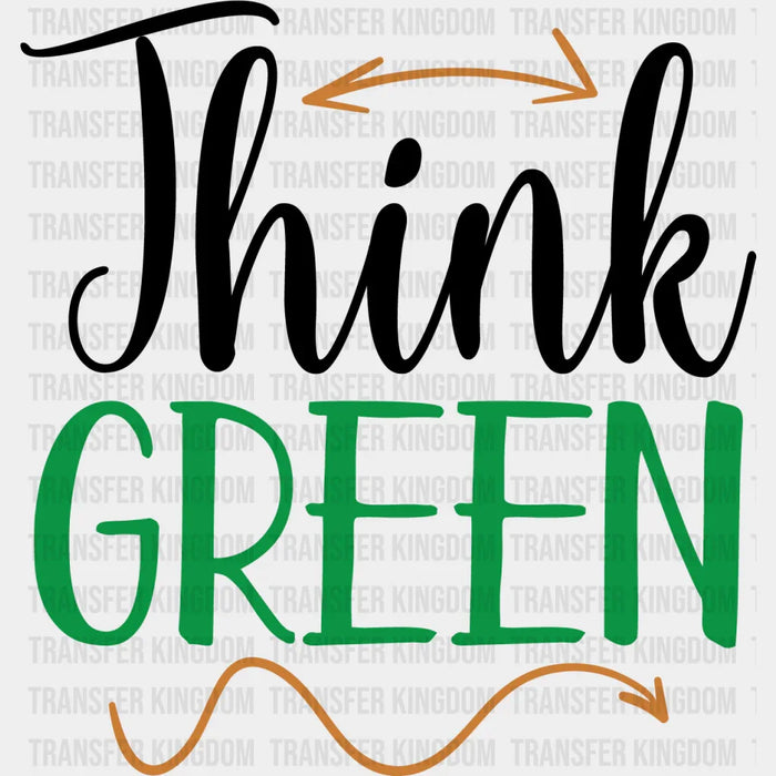 Think Green St. Patrick's Day Arrow Design - DTF heat transfer