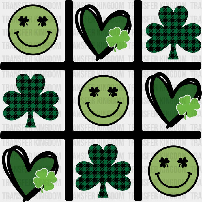 Tic-Tac-Toe St. Patrick's Day Design - DTF heat transfer