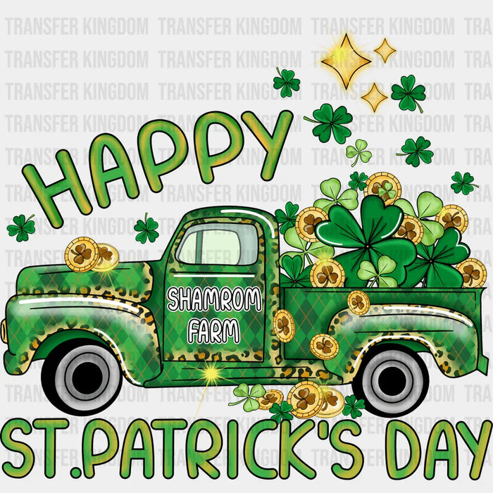 Green Truck St. Patrick's Day Design - St. Patrick's Day DTF heat transfer