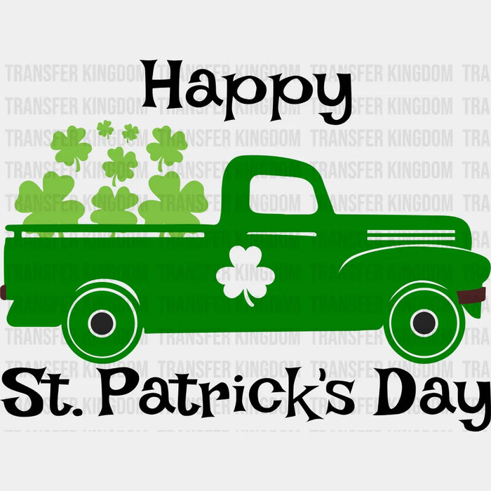 Truck St. Patrick's Shamrock Day Design - DTF heat transfer