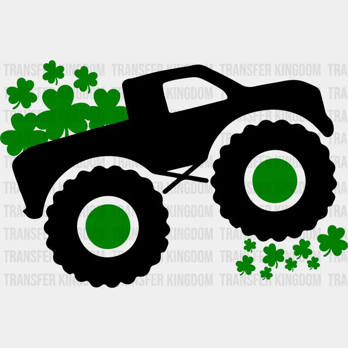 Truck St. Patrick's Day Black Monster Truck Design - DTF heat transfer