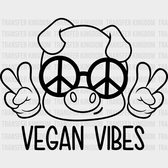 Vegan Vibes - Design Dtf Heat Transfer Unisex S & M ( 10 ) / Dark Color See Imaging