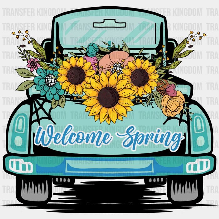Welcome Spring Truck Easter Design - DTF heat transfer