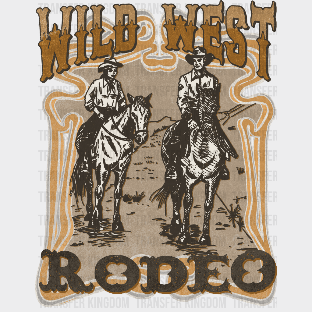 Wild West Rodeo - Rodeo Houston DTF Transfer - Transfer Kingdom