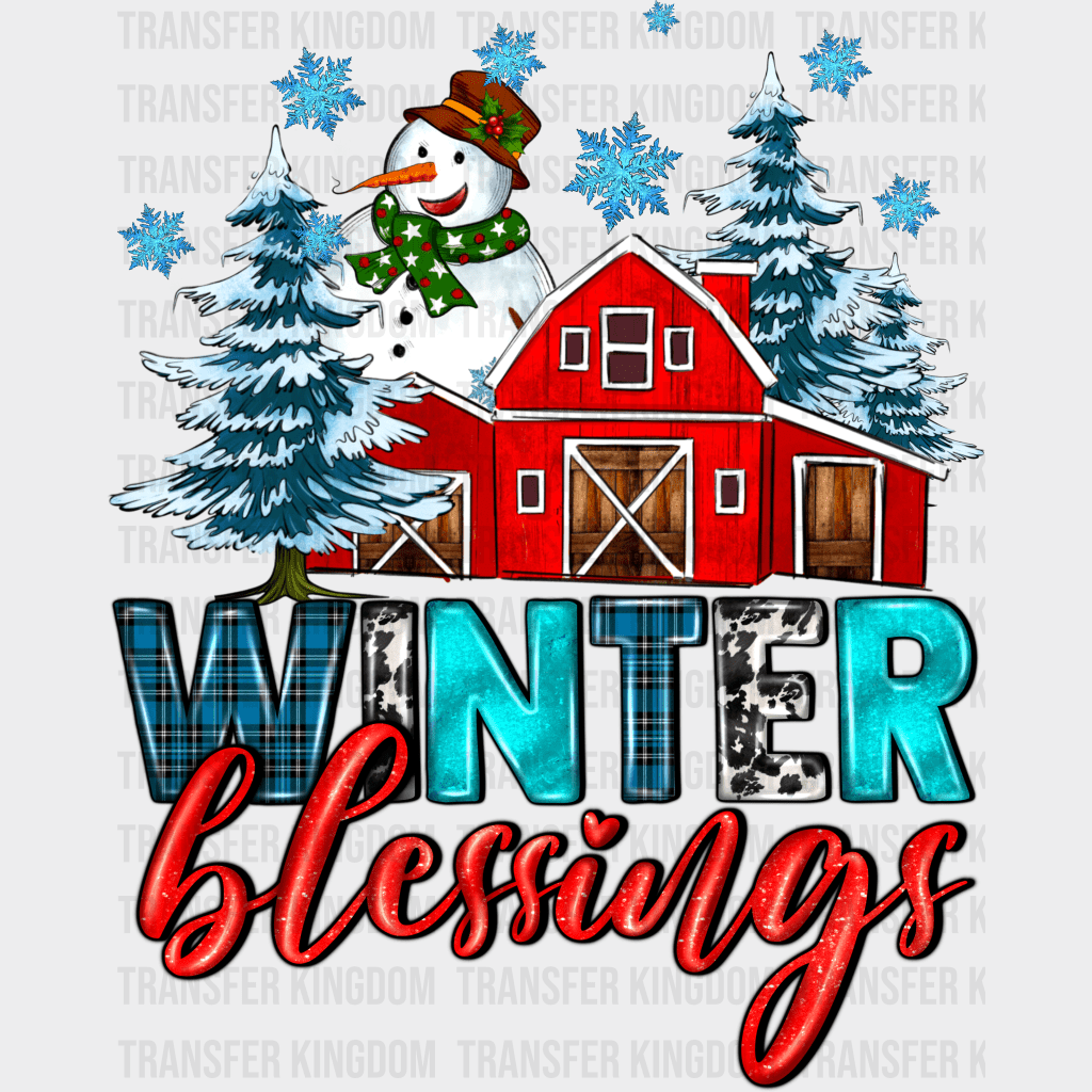 Winter Blessings Design - Dtf Heat Transfer